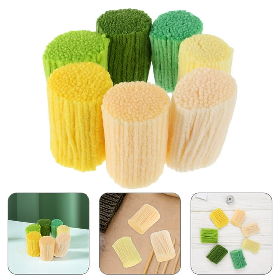 Raindrops Latch Hook Rug Yarn Assorted Acrylic 7 Pieces for Beginner Craft Projects and Home Decor