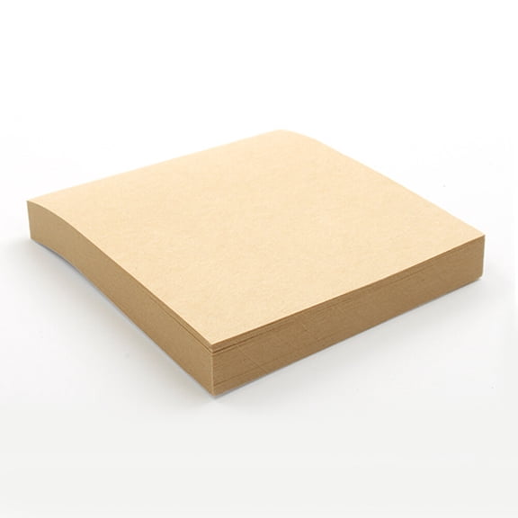 Raindrops 7pcs Simple Kraft Paper Horizontal Line Paper Note Creative Square Notes Students (7pcs/Set, Cowhide-Blank)