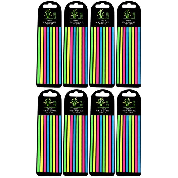 Raindrops 8 Boxes Fluorescent Highlight Sticky Tabs for Reading, Colorful Fluorescence Reading Strips for Books and Notes