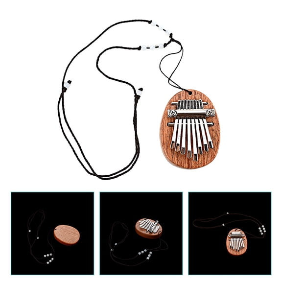 USHOBE Portable Kalimba Small Musical Instrument Wood Musical Instrument Parties 1 Set