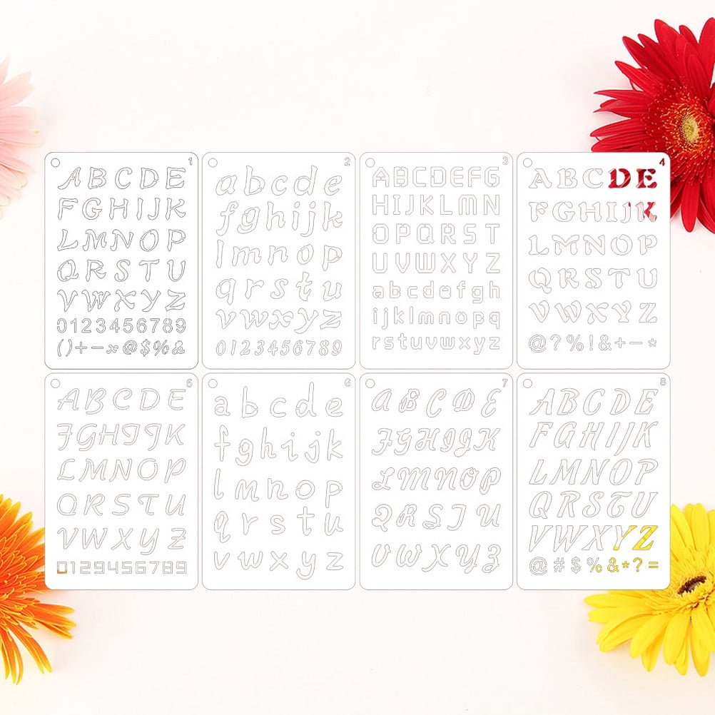Raindrops 8 PCS Kit Alphabet Drawing Ruler Template Templates Numbers ...