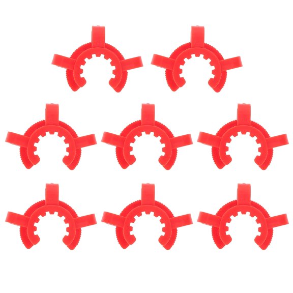 Raindrops  8 Pcs Conical Interface Clip Plastic Joints Clips Clamps Tighten Red