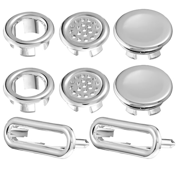 Raindrops 8 Pcs Faucet Drains Overflow Hole Decoration Chrome Sink Cover Child