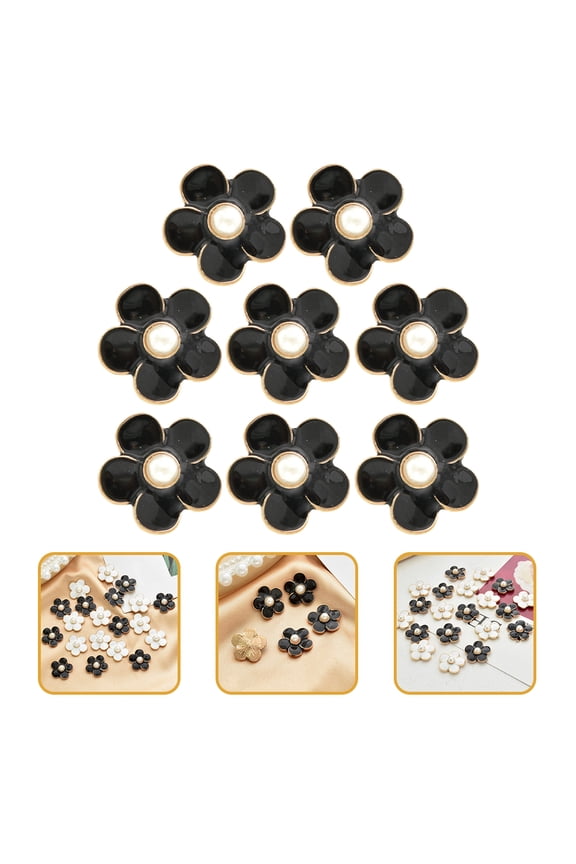 Shoe Decorations Craft Flower Accessories Assorted Colors 8 Pieces for Customizing Footwear