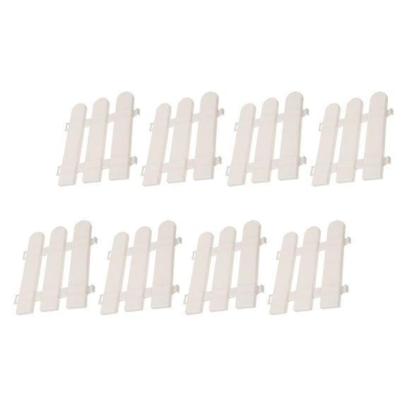 Raindrops Durable Plastic Garden Fence Accessories for Home 8pcs White Lightweight Sturdy
