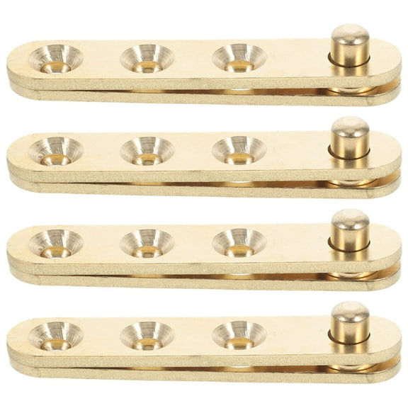 Raindrops  8 Pcs Lateral Pivot Hinge Kitchen Cabinet Door Hinges Golden