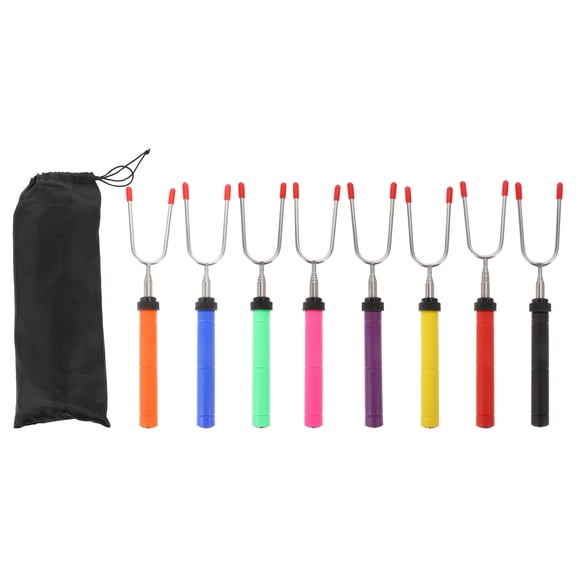 Raindrops 8 Pcs Meat Stainless Steel Barbecue Fork Food Grade BBQ Forks 25X4.5CM