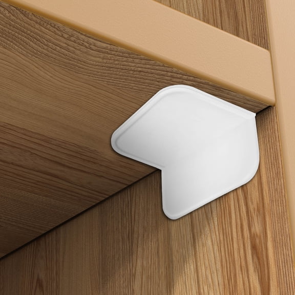 LABRIMP 8Pcs Adhesive Furniture Wall Anchor Kit White for Shelf Safety