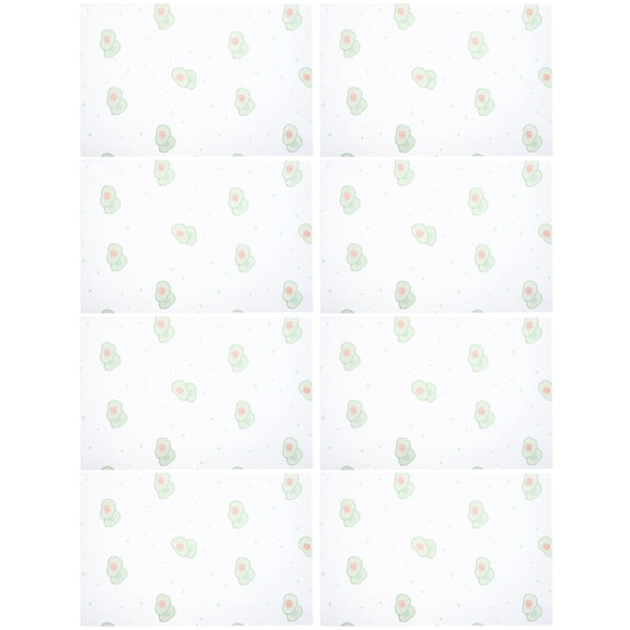 Raindrops Washable Refrigerator Mats with Avocado Design, Non- Drawer and Shelf Liners, Kitchen Cabinet Placemats