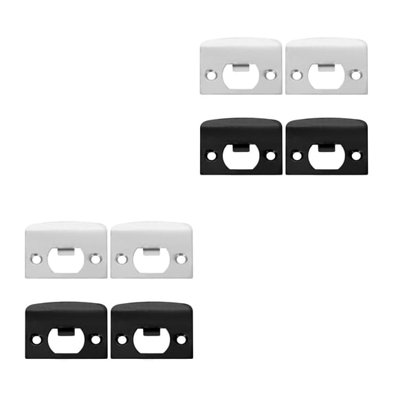 Raindrops 8 Pcs Stainless Steel Deadbolt Strike Plates Adjustable Door Latch Covers Replacement Interior Lock Strike Plates