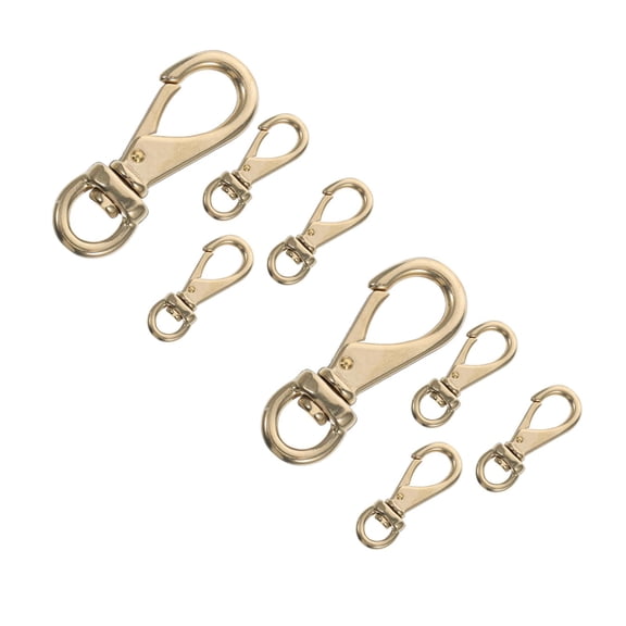 Raindrops 8 Pcs Swivel Lobster Claw Clasp Trigger Snap Hooks For Straps Bags Belting Leathercraft Purse Making Macrame Lanyard Clips Golden