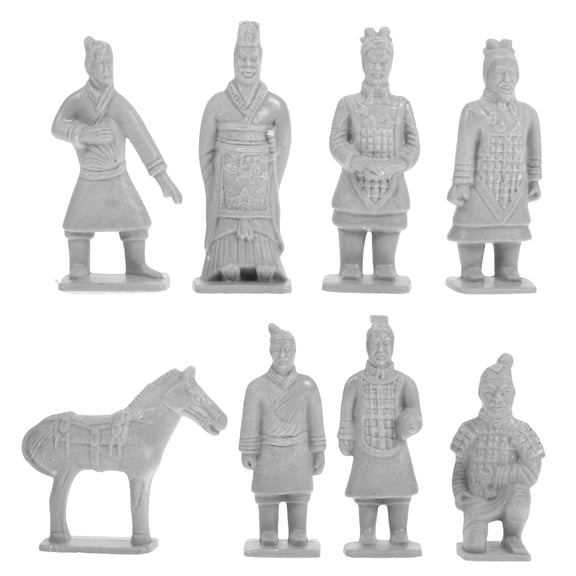 Raindrops 8 Pcs Toys Statue Dining Table Mini Terracotta Warriors