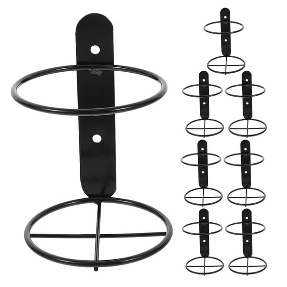 Raindrops  8 Pcs Wall Mounted Wine Racks for Bottles with Functional Black