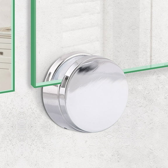 Raindrops 8 Set Zinc Alloy Mirror Clips Round Bright Mirror Brackets Sturdy Glass Mounting Clips Easy to Install Mirror Holder Clips Mirror Wall Hangers