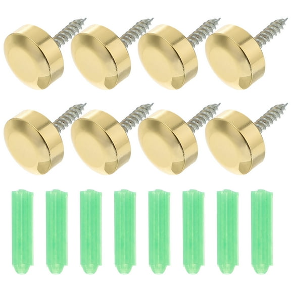 Raindrops 8 Sets Standoff Brass Mirror Screws Exposed Covers Fasteners