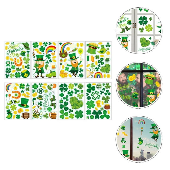 Raindrops 8 Sheets Stickers Day Accessories Electrostatic Decoration PVC Window