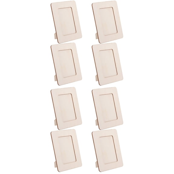 LABRIMP 8-Piece Unfinished Wooden Frame Set for School Projects and Student Craft Activities