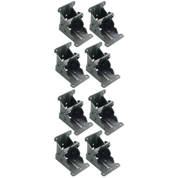 Raindrops 8 pcs Collapsible Support Frame Self-Locking Folding Table Chair Leg Brackets Hinges for Home Furniture Leg Folding Hinge Bracket Tool 90 Degree (Black)