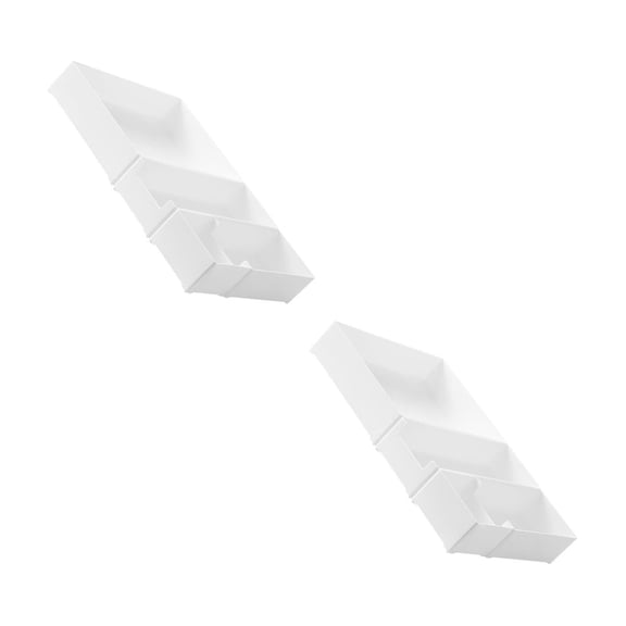 LABRIMP Plastic Drawer Organizer Set White for Bathroom and Kitchen Storage 8Pcs