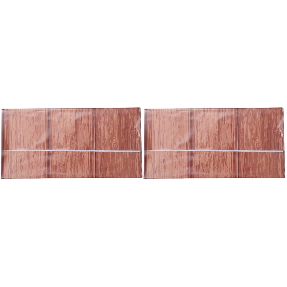 Raindrops 8-Piece Farmhouse Wood Grain Tablecloth Set Waterproof Decorative Table Runner for Dining Table