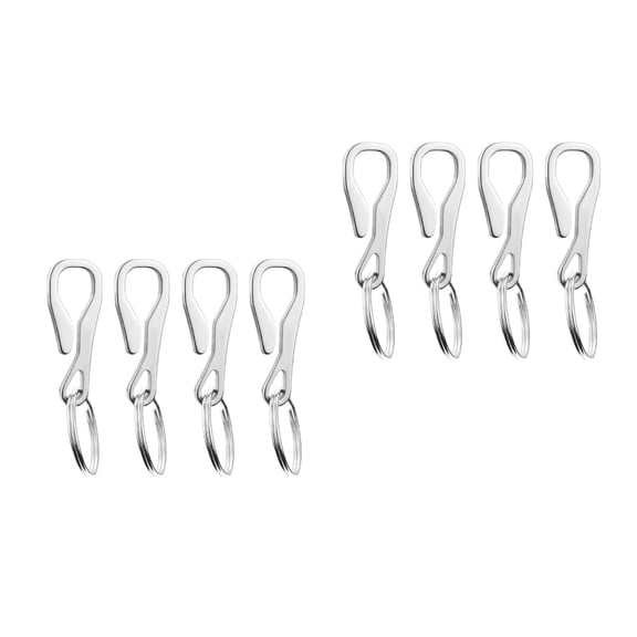 Raindrops 8 pcs  Hanging Buckle Keychain Key Ring Holder for Belt for Men Portable Hanging Keyring