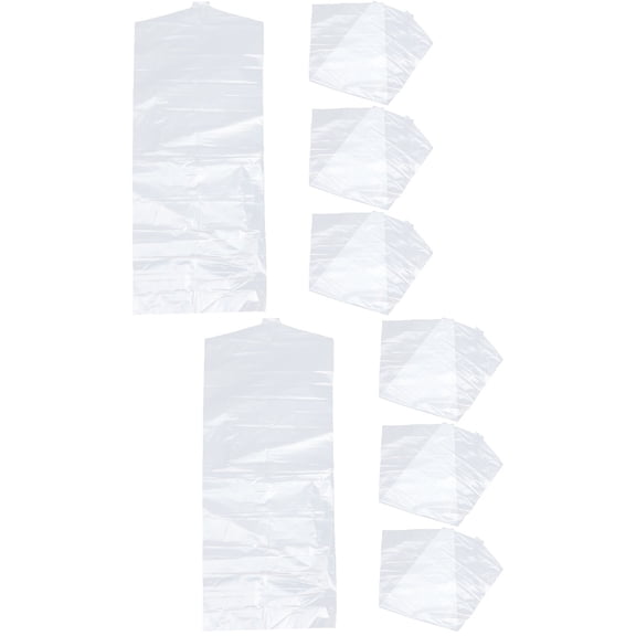 Raindrops 8 pcs Hanging Garment Bag Clothes Rack Covers Transparent Clothing Bags for Wardrobe