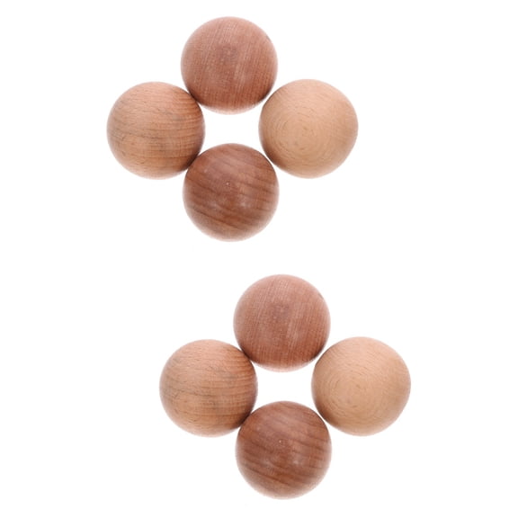 Raindrops 8 pcs Kitchen Cabinet Knobs Wooden Drawer Knobs Dresser Knobs Wood Ball Knobs for Craft