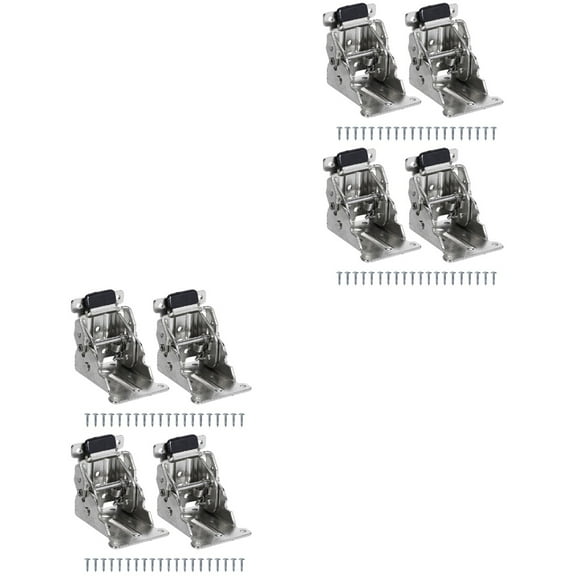 Raindrops 8 pcs  Locking Hinge 90 Degree Locking Foldable Hinges Folding Table Chair Leg Brackets