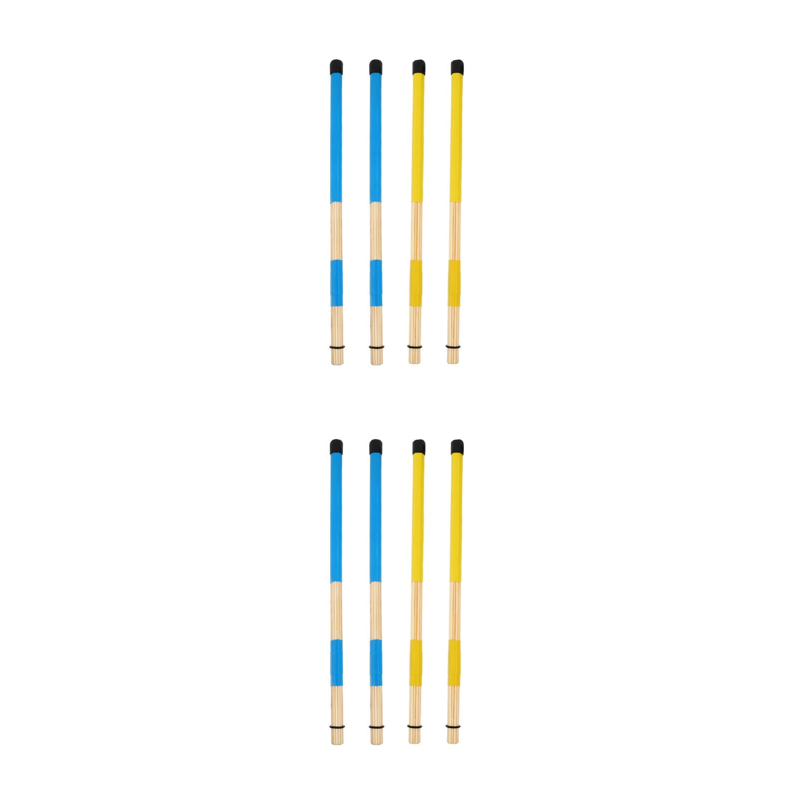 Raindrops 8-Piece Set of 19 Bundles Professional Wooden Drumsticks Percussion Sticks Assorted Colors for Music