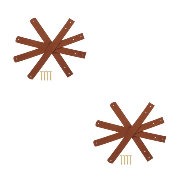 Raindrops 8 pcs Wall Hooks Artificial Leather Straps for Hanging Faux Leather Strap Curtain Hooks with Screws for Wall Curtain Rod