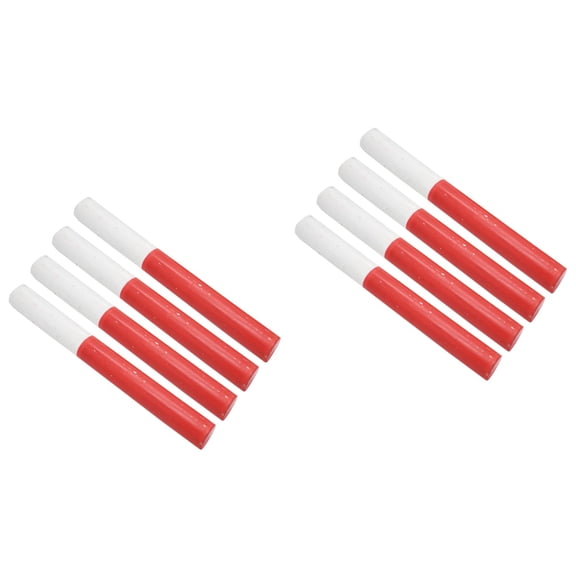 Raindrops 8 pcs Wooden Equipments Relay Sticks Racing Competition Tools Running Racing Relay Outdoor Fitness Running Tools(Red and White)