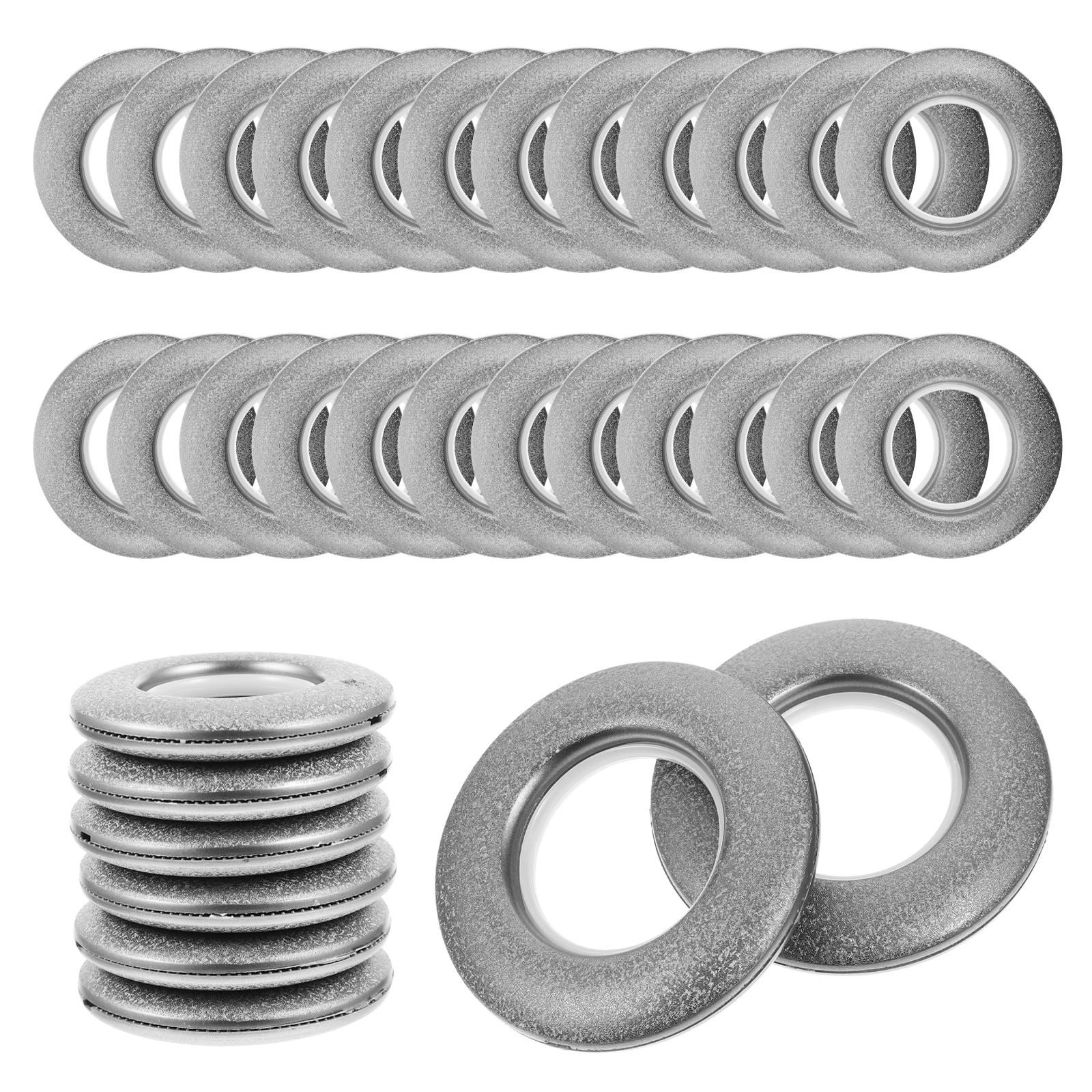 Raindrops 80Pack Curtain Rings Silver Round Plastic Self Lock For ...