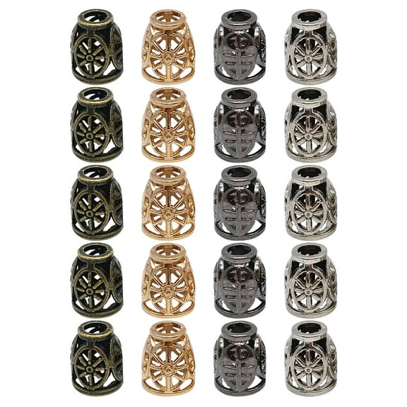 FOMIYES 80Pcs Zinc Alloy Cord Ends with Wear Resistant Rope Stoppers, and Professional for Everyday Use