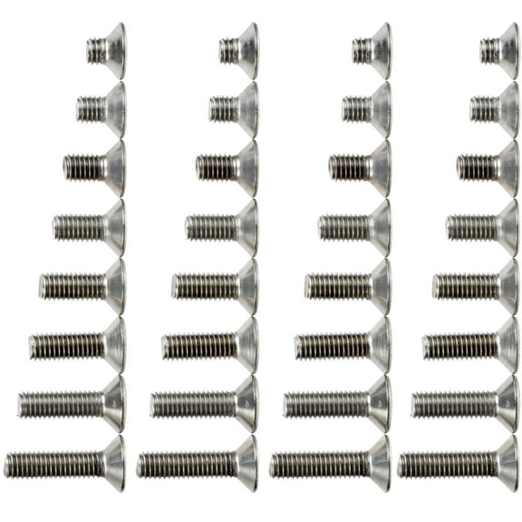 FOMIYES 80-Piece Stainless Steel Socket Screws Full Thread Button Metal Fasteners Plated Hardware Set for Repairs
