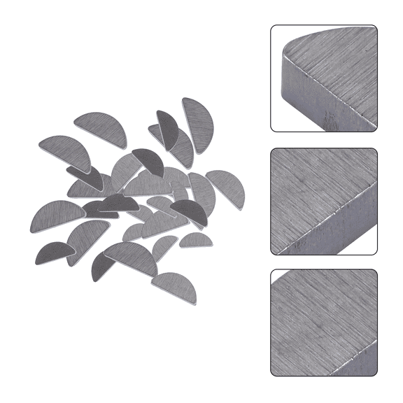 Raindrops 80Pcs Silver Semicircle Fasteners Key for Mechanical Fasteners