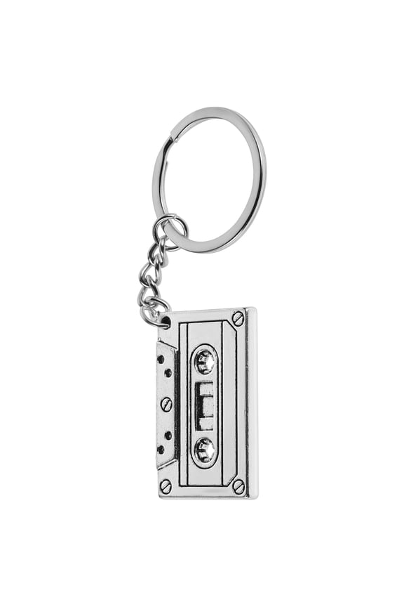 5Pcs Retro Cassette Tape Keychain Alloy Durable Pendant for 80s and 90s Party Decor