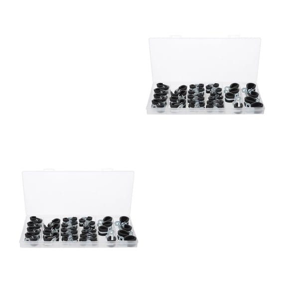 Raindrops 84-Piece Stainless Steel Cable Clamps with Rubber Cushion, Insulated Line Clamps for Secure Wire Management