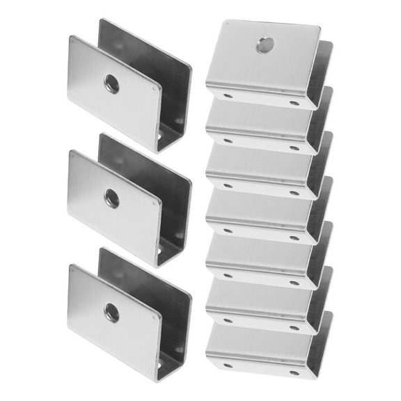 Raindrops 8PCS No-drill-on-glass Clamps Glass Panel Supports Glass Bracket Holders Size L