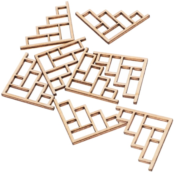 Raindrops 8Pcs Beige Wood Protector Corners Flower Design for Cabinets Doors Walls