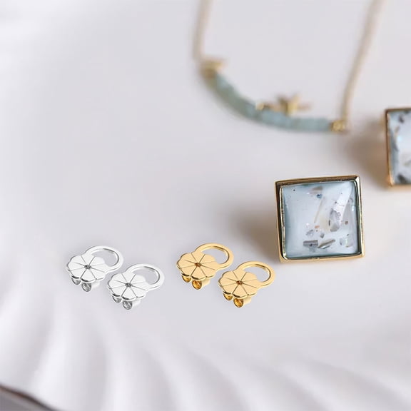 Raindrops 8Pcs Heavy Earring Lifts with Ear Lifting Supports for Droopy Ears Assorted Colors