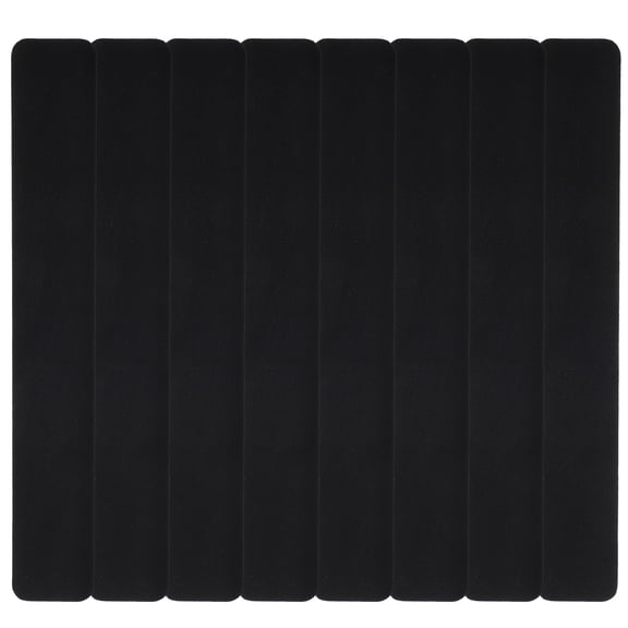 Raindrops 8Pcs Black Felt Board Strips Self Adhesive Pin Board Bars for Home Office Bulletin Memo Display