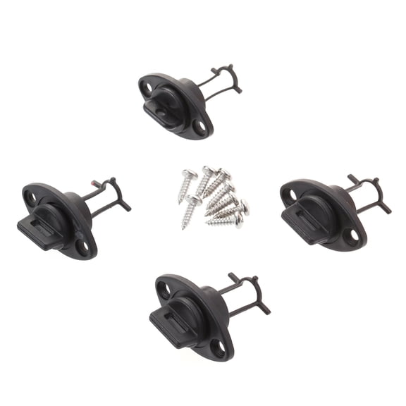 FOMIYES 8Pcs Universal Boat Plug Kit Black Marine Drain Plug Durable with Retention System