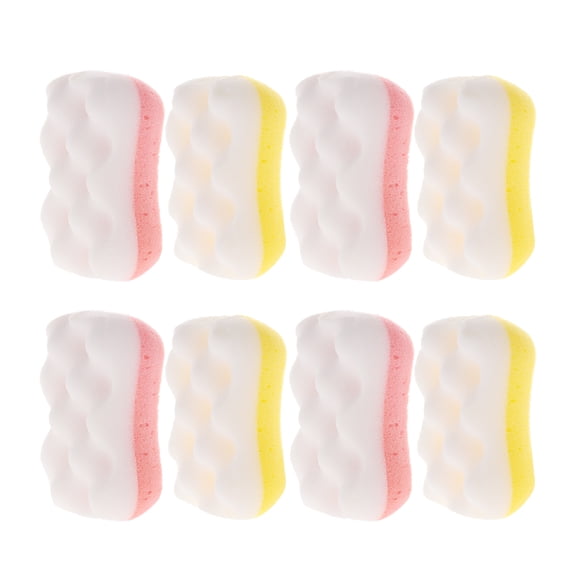 FOMIYES 8Pcs Body Cleaning Supplies Soft Bath Sponge Shower Scrubber Assorted Colors