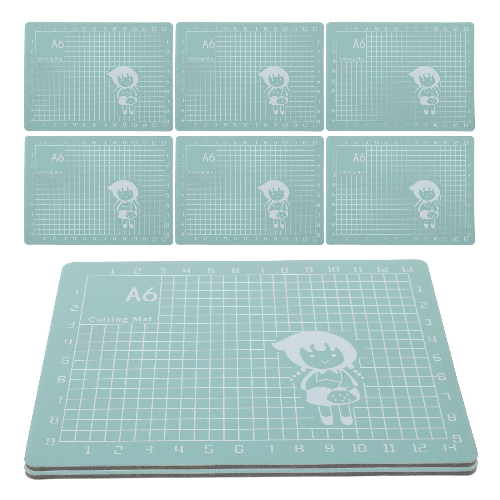 FOMIYES Double-Sided Green PVC Craft Cutting Mat with Precise Grid Lines, Protective for Home and Projects