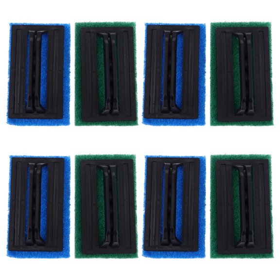 Raindrops 8Pcs Single Side Fish Tank Cleaning Brush with Ergonomic Handle Assorted Colors