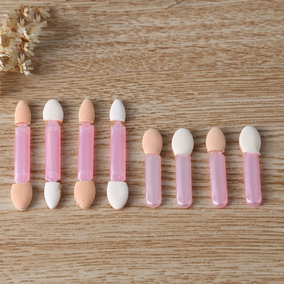 Raindrops 8Pcs Eye Shadow Sponge Sticks with Dual Sided Makeup Brushes for Parties and Festivals