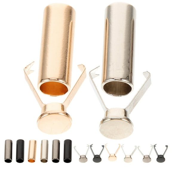 Raindrops 8Pcs Gold Gunmetal Silver Black Shoelace Aglets Diy Shoelace Ends Tip Easy Perforation