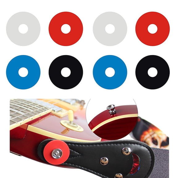 FOMIYES 8Pcs Premium Guitar Strap Locks Assorted Colors No Need to Replace Existing Strap Buttons