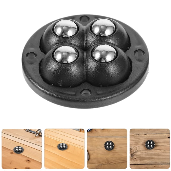 Raindrops 8Pcs Self Adhesive Universal Casters Black Quiet Rollers for Kitchen Appliances