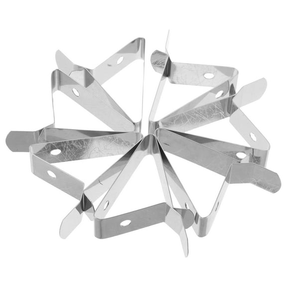 Raindrops 8Pcs Stainless Steel Grill Clamp For High Temperature Resistance In Commercial Kitchens And Outdoor Cooking